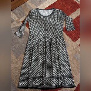 Geometric Floral Dress